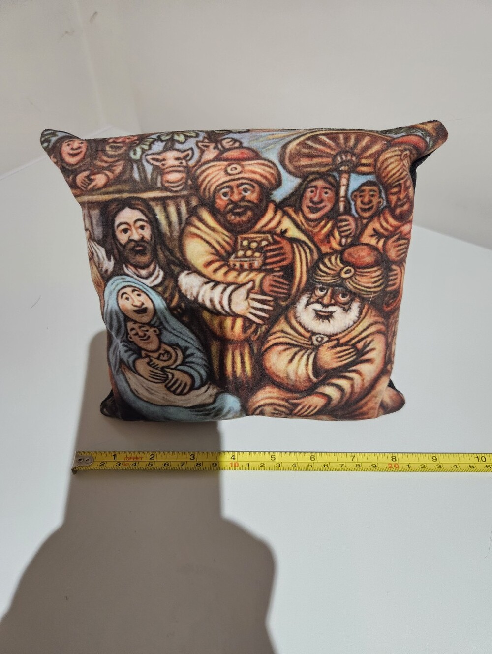Nativity Small Throw Pillow Decoration Christmas Unique Unusual One-of-a-Kind - Picture 5 of 5